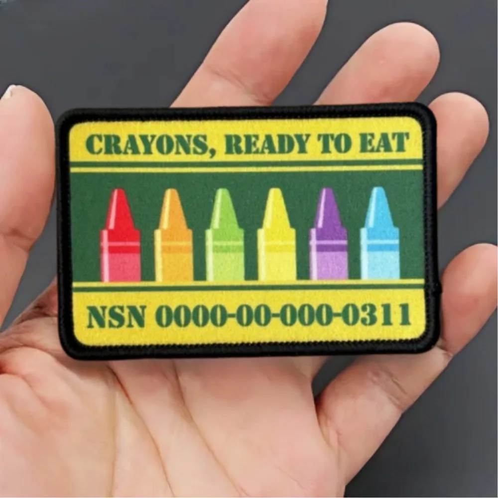 Parche táctico morale Crayon Eater con velcro infantería arcoíris - imagen 3