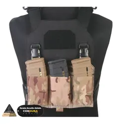 Emersongear Funda Triple M4 Mag Panel para Chaleco Táctico APC Nylon