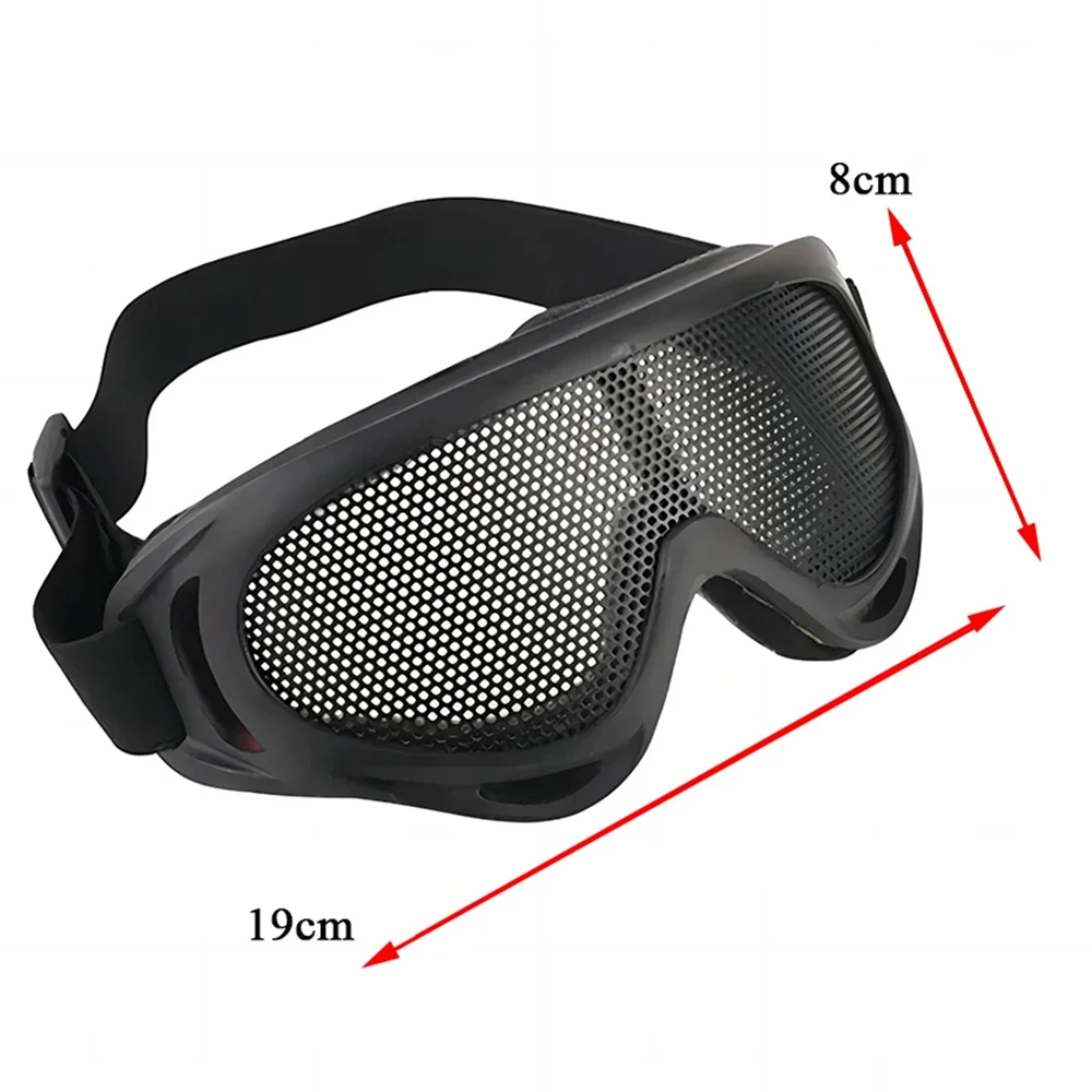 Gafas de tiro con malla metálica y ajuste