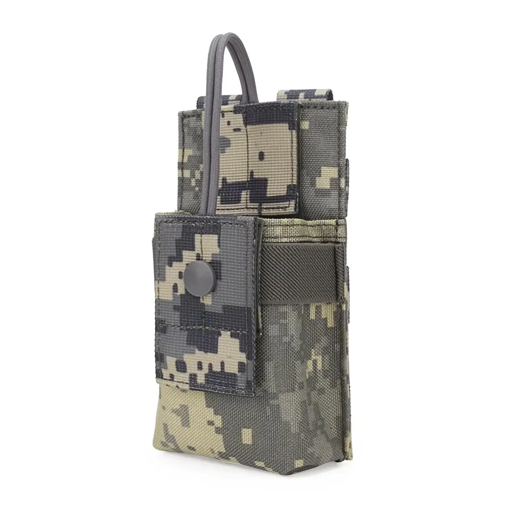 Bolsa táctica MOLLE para radio walkie-talkie y móvil de nylon para caza - imagen 2