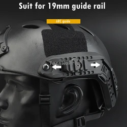 Adaptador de riel Picatinny para casco táctico con guía de linterna