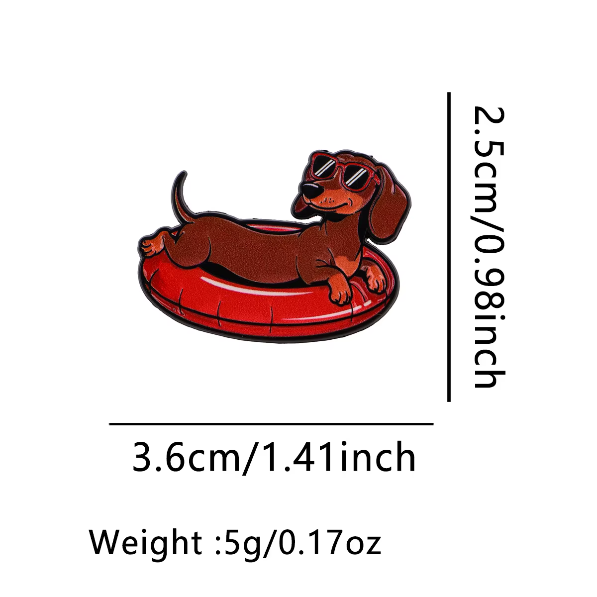 Grupo de pines incluyendo el diseño de perro salchicha