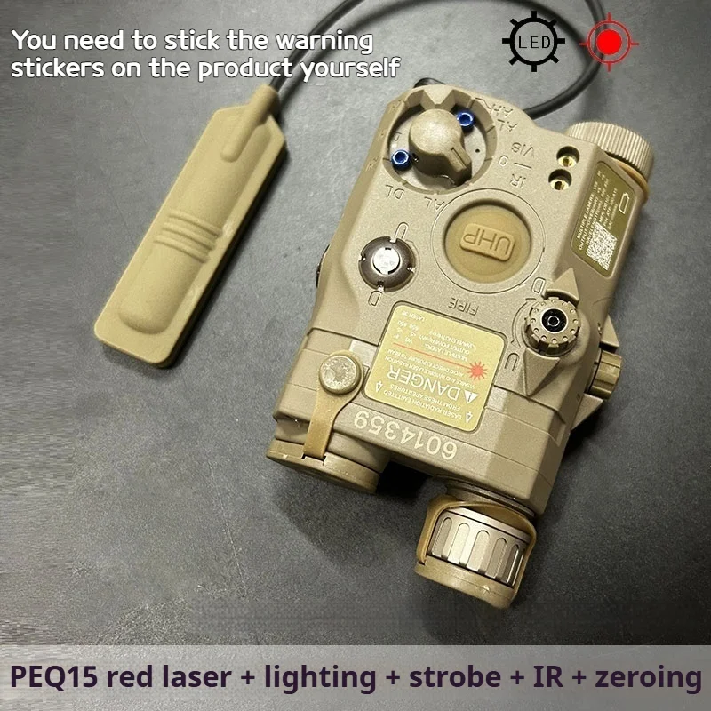 Puntero láser táctico PEQ15 con linterna LED estroboscópica - imagen 4