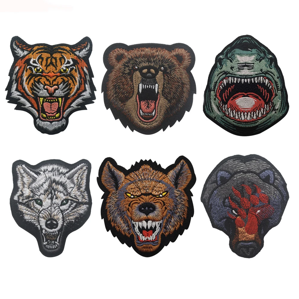 Parche táctico bordado 3D cabeza de tigre para mochila - imagen 5