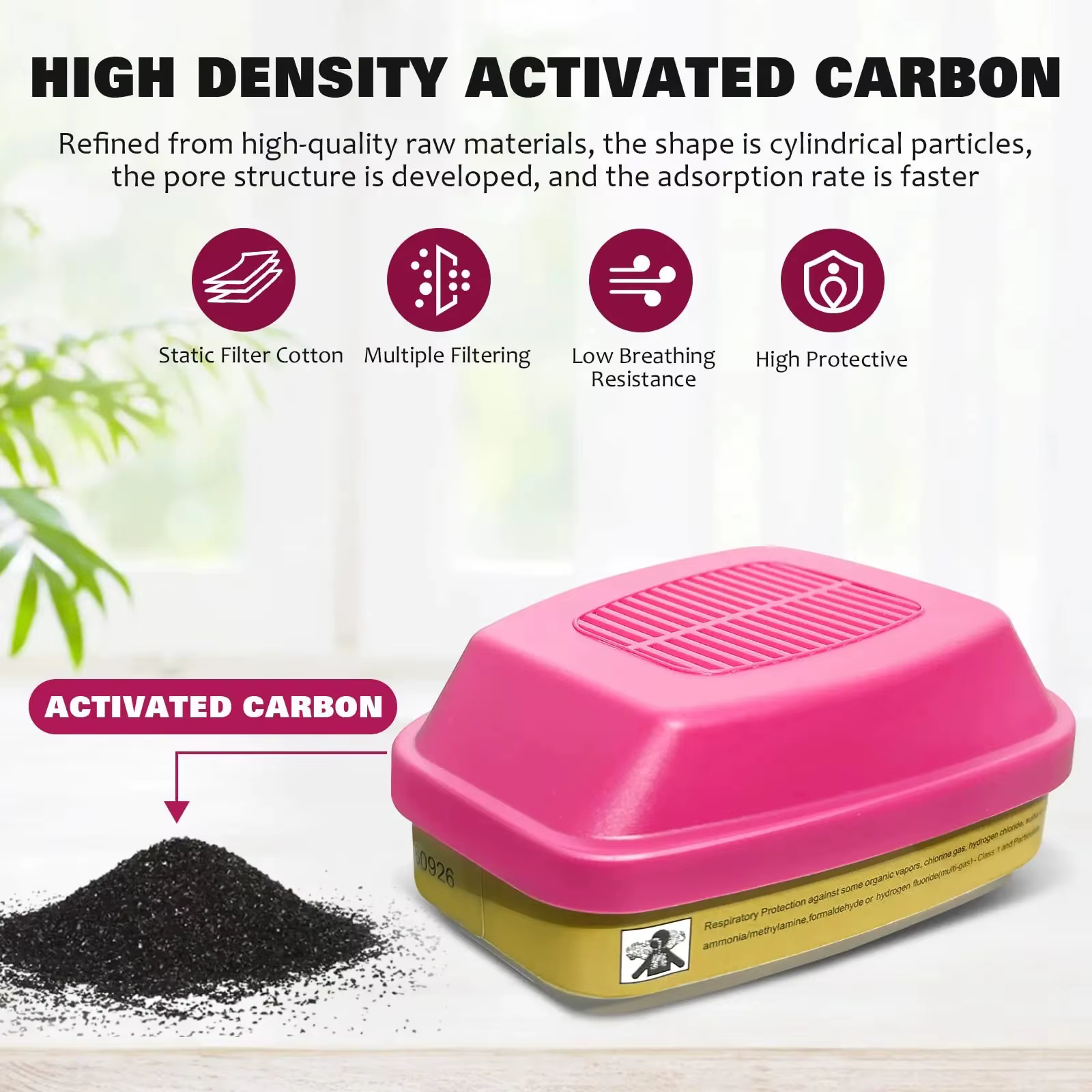 Filtro multigas P100 para cartucho máscara antigás vapor orgánicos - imagen 5