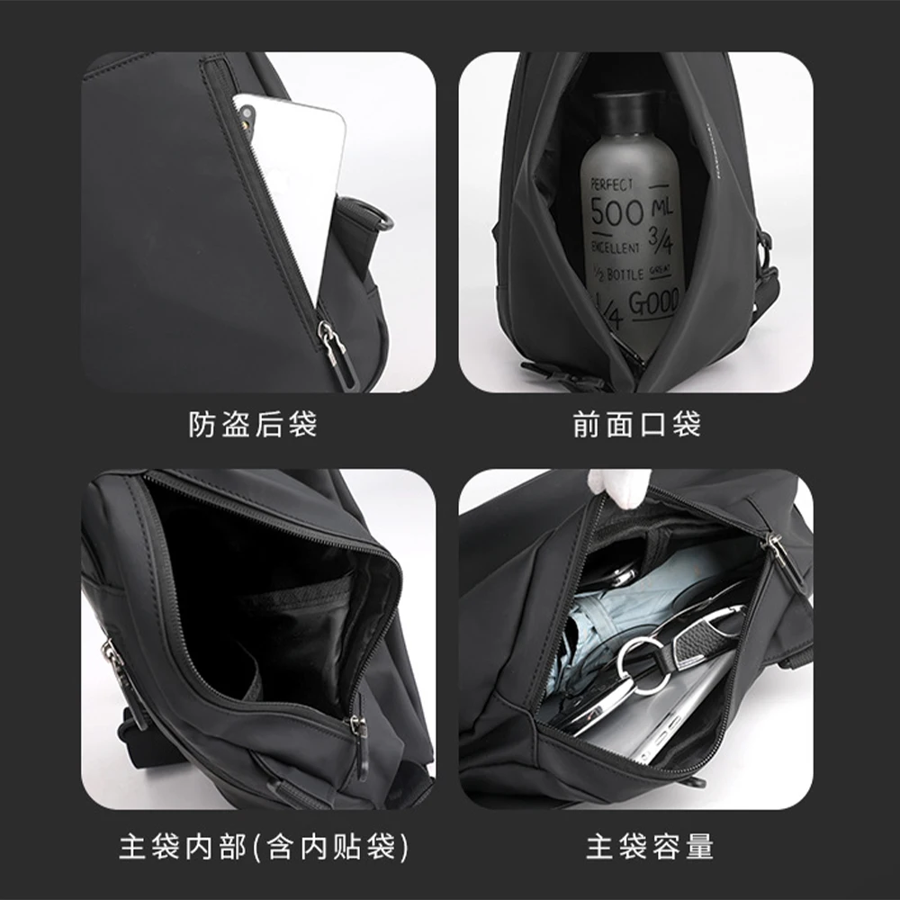 Bolso táctico para el pecho impermeable hombre, bandolera - imagen 5