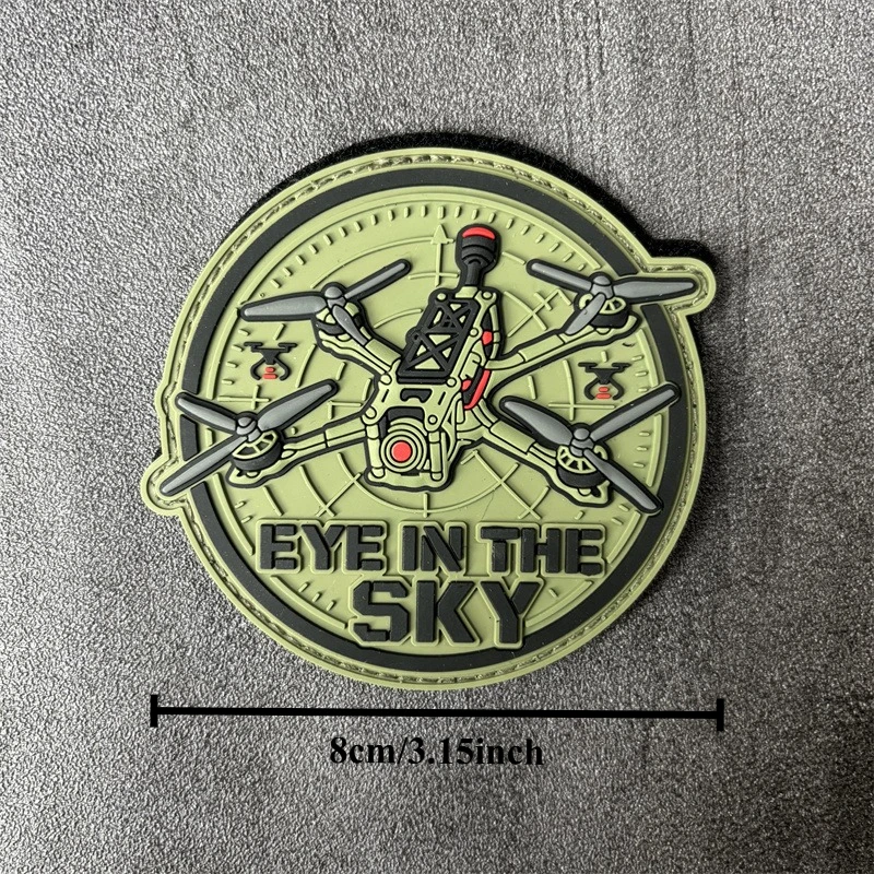 Parche táctico PVC UAV Eye in the Sky con Velcro