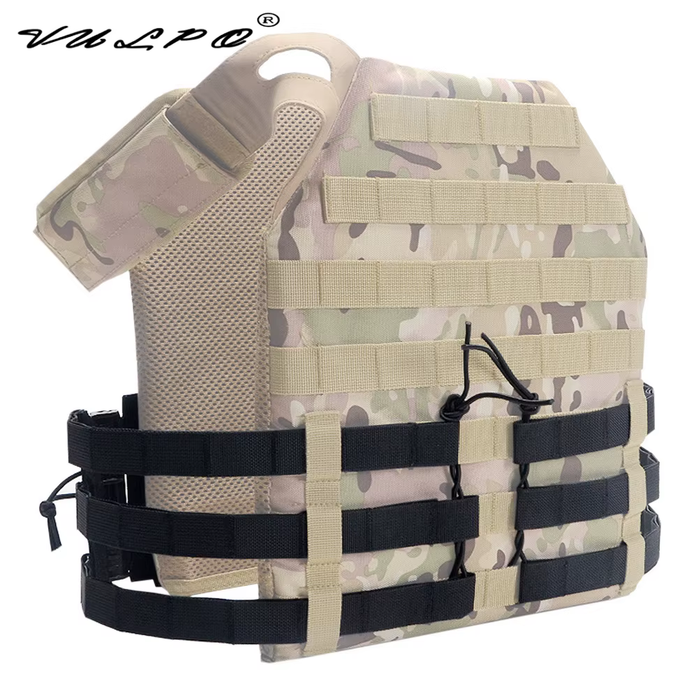 VULPO Chaleco táctico portador de placa Airsoft liberación rápida