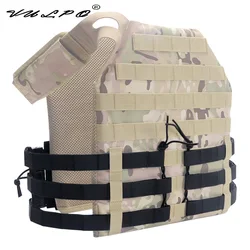 VULPO Chaleco táctico portador de placa Airsoft liberación rápida