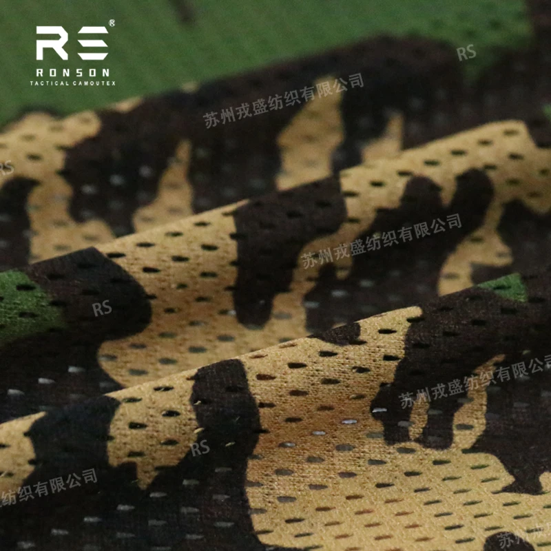 Tela de camuflaje tipo malla táctica tejido tricot para chaleco - imagen 2