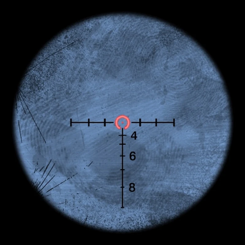 Vista lateral del rifle scope HAMR 4X24mm mostrando su perfil compacto y carril superior