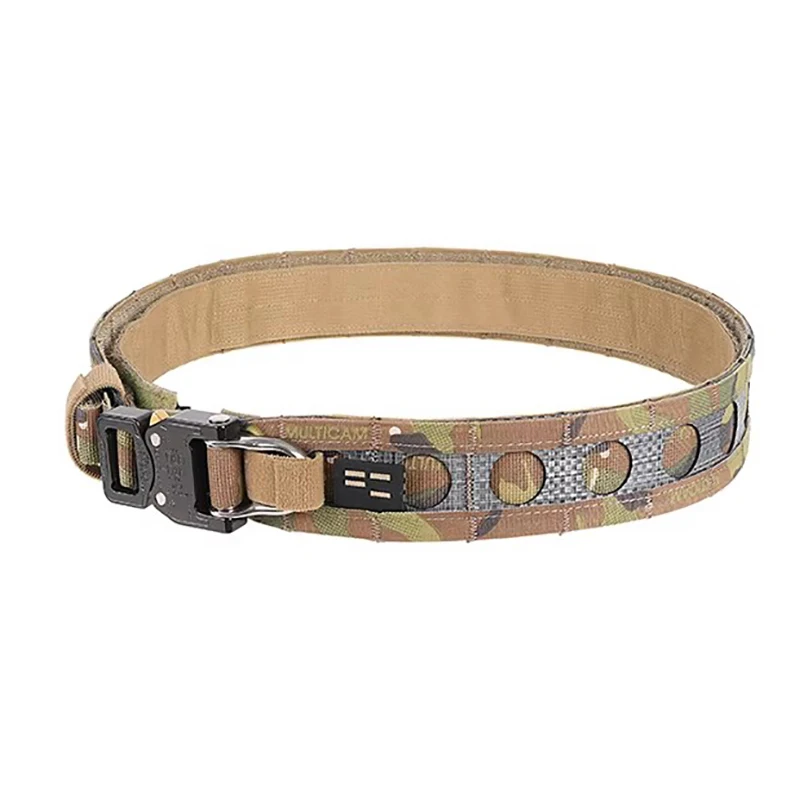Cinturón táctico PEW MOLLE doble capa, hebilla metálica rápida