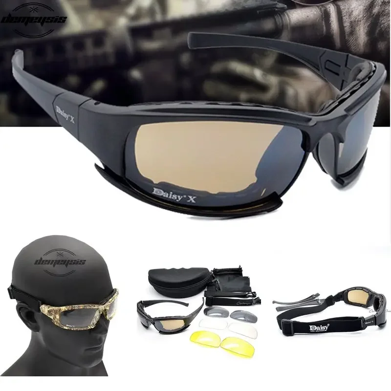 Gafas tácticas Daisy para hombre con lentes intercambiables