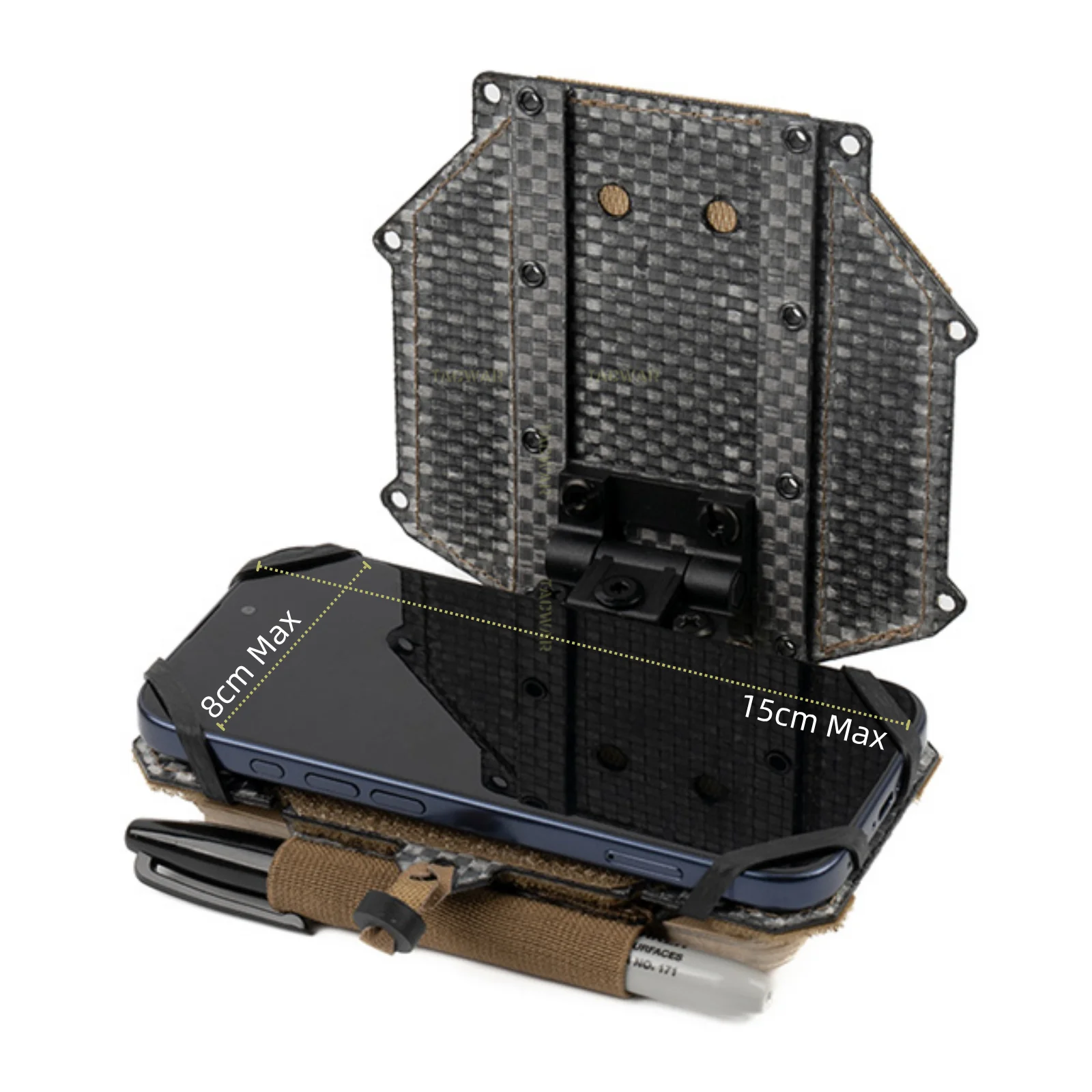 Soporte táctico para móvil con tablero plegable y velcro para airsoft - imagen 2