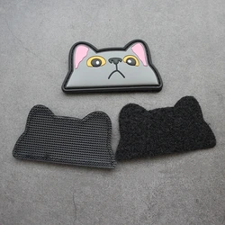 MARO Brazalete táctico PVC parche gato negro blanco gris diadema rosa