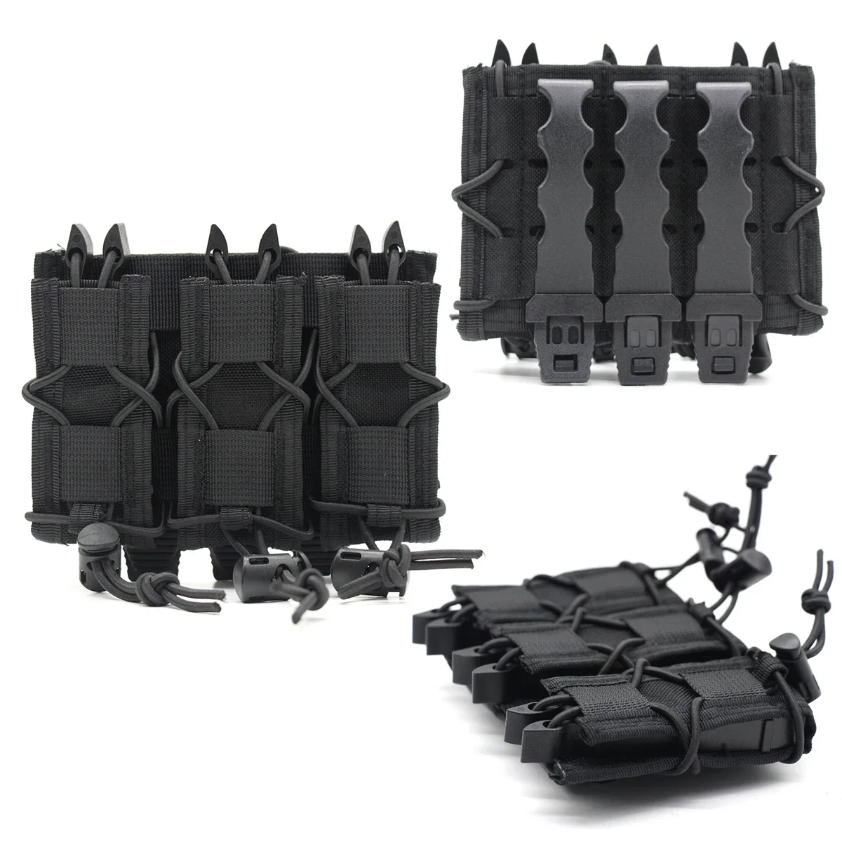 Soporte MOLLE para cargador de pistola con linterna táctica - imagen 3