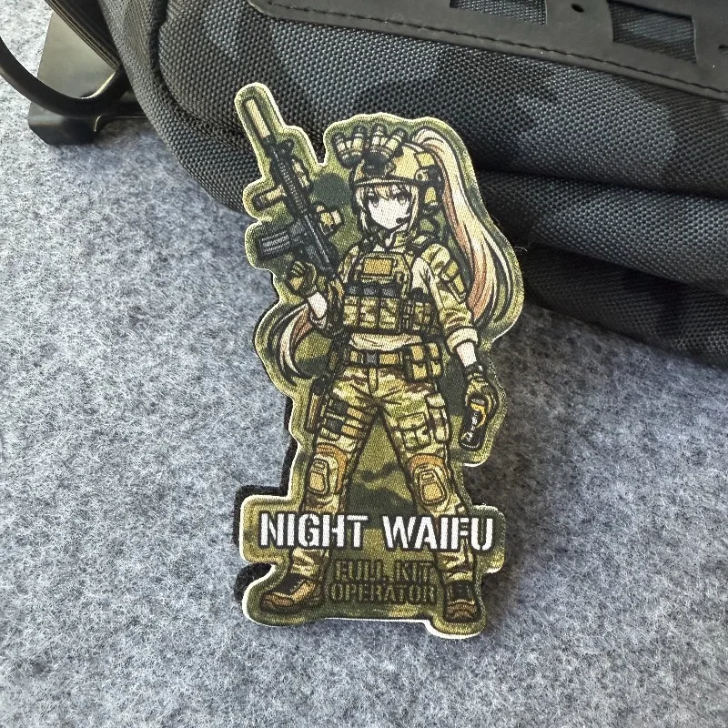 Parche táctico anime camuflaje insignia de velcro gancho y bucle