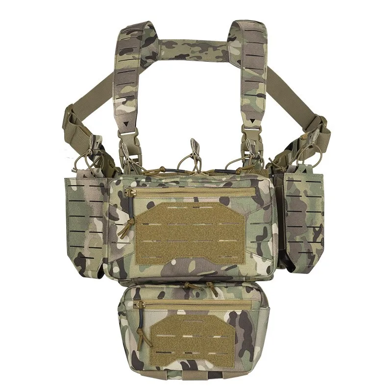 YAKEDA chaleco táctico MOLLE camuflaje con soporte cargadores Airsoft