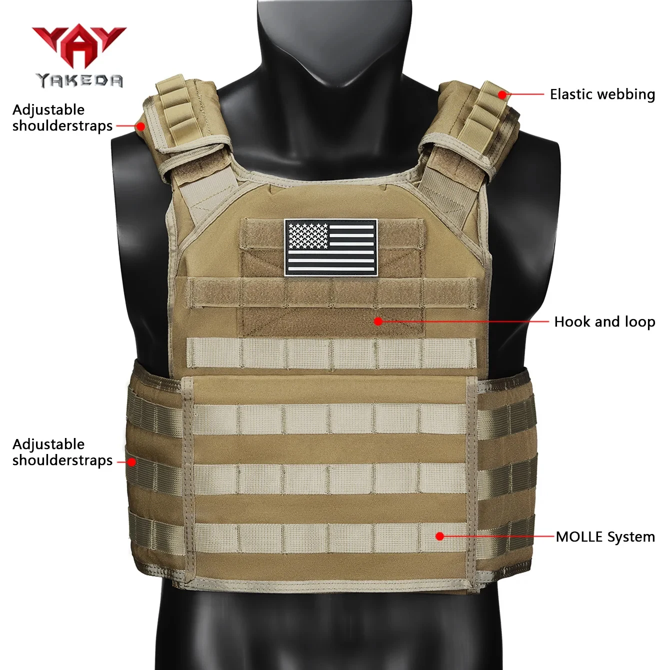Detalle de las correas MOLLE
