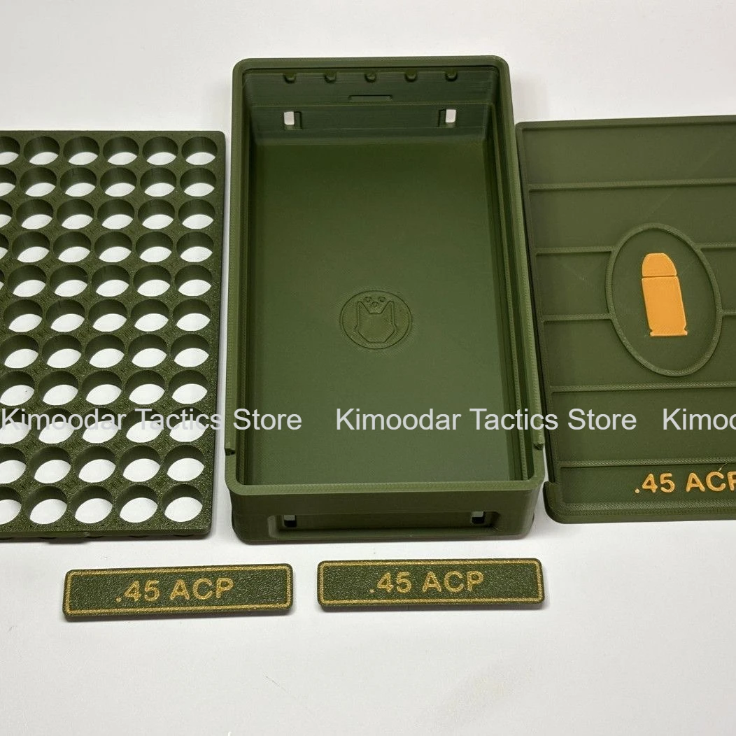 Caja almacenamiento balas 45ACP impresión 3D táctica sobremesa - imagen 4