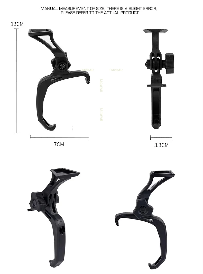 Vista del conjunto de soporte para gafas FPV