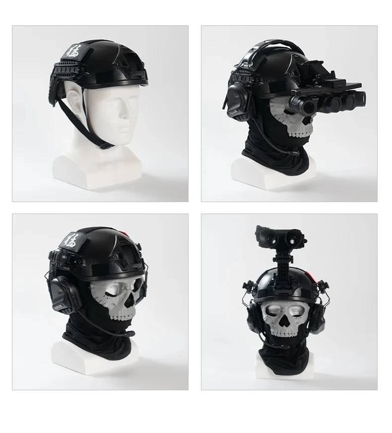 Casco táctico airsoft infantil con máscara NVG y auriculares - imagen 5