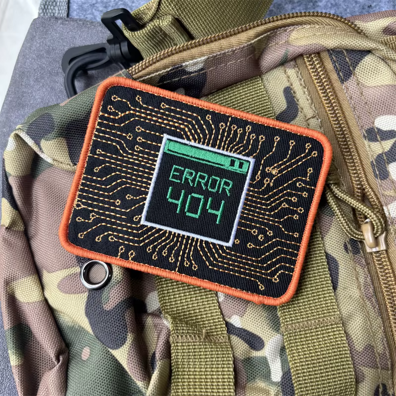 Parche táctico bordado insignia militar ERROR 404 velcro gancho-bucle - imagen 2