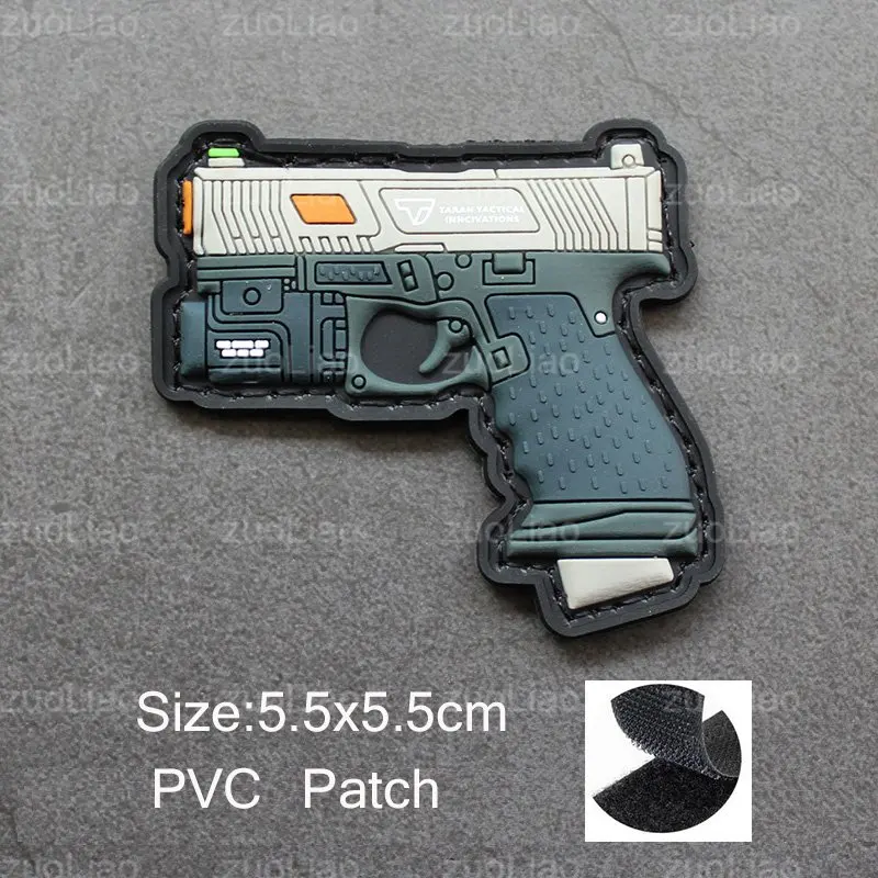 Brazalete táctico de silicona PVC 3D versión Q - insignias para casco - imagen 3