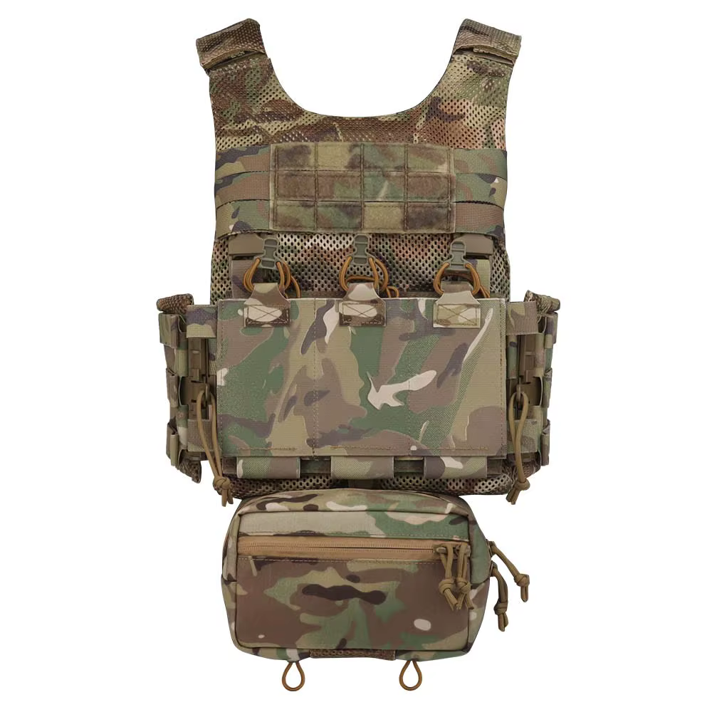 Chaleco táctico LV119 portaplacas OTB Airsoft con bolsa Triple Mag - imagen 3