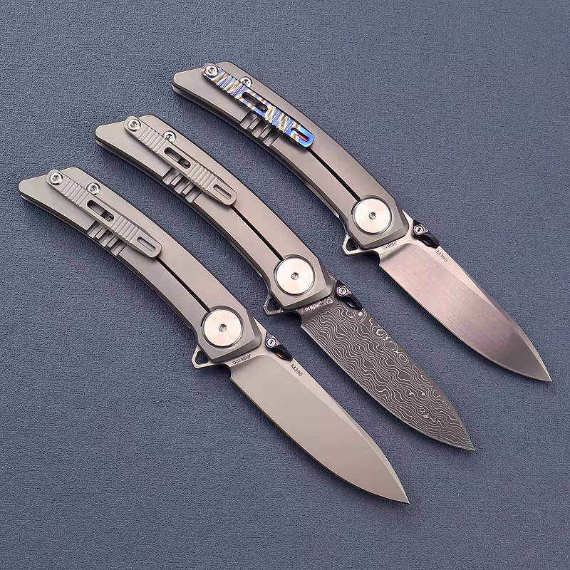 Dama cuchillo plegable táctico M390 con flipper - imagen 3