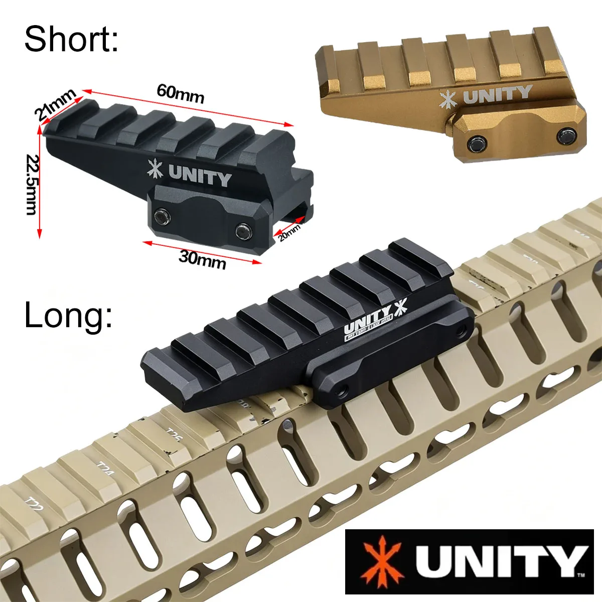 Unity FTC riser soporte óptico Picatinny para red dot - imagen 4