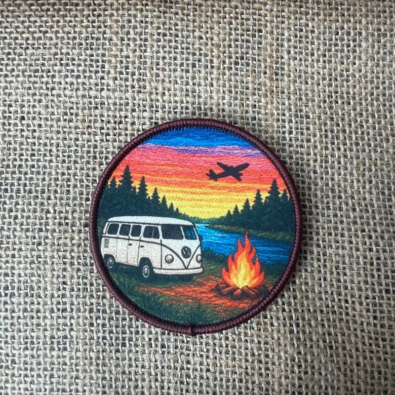 Parche táctico gancho y bucle autocaravana camping atardecer avión - imagen 5