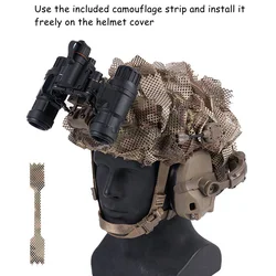 CS Funda casco airsoft camuflaje 3D cortado láser ligera