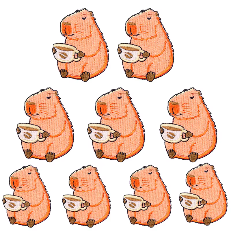 Parche bordado velcro Corgi gato rana – Diseño dibujos animados
