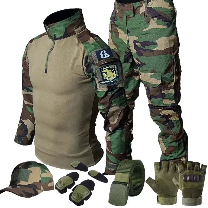 Uniforme táctico completo hombre: camisa frog y pantalón cargo