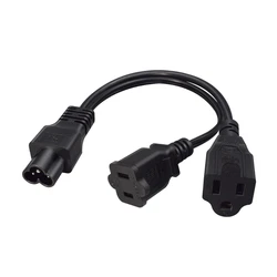 Adaptador de alimentación Y IEC320 a NEMA 1-15R para dispositivos
