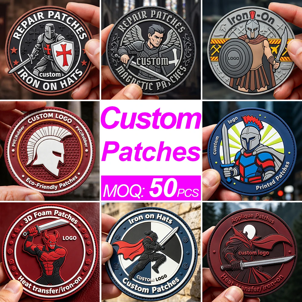 Parche PVC relieve 3D impermeable con velcro gancho-bucle para coser - imagen 5