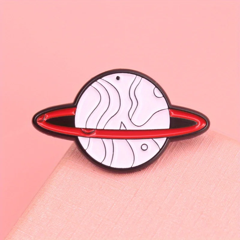 Pin esmaltado espacial minimalista planeta rojo – Para STEM educación - imagen 4