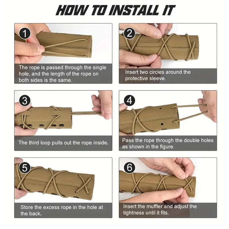 Funda táctica de nailon para silenciador, protectora robusta - imagen 2
