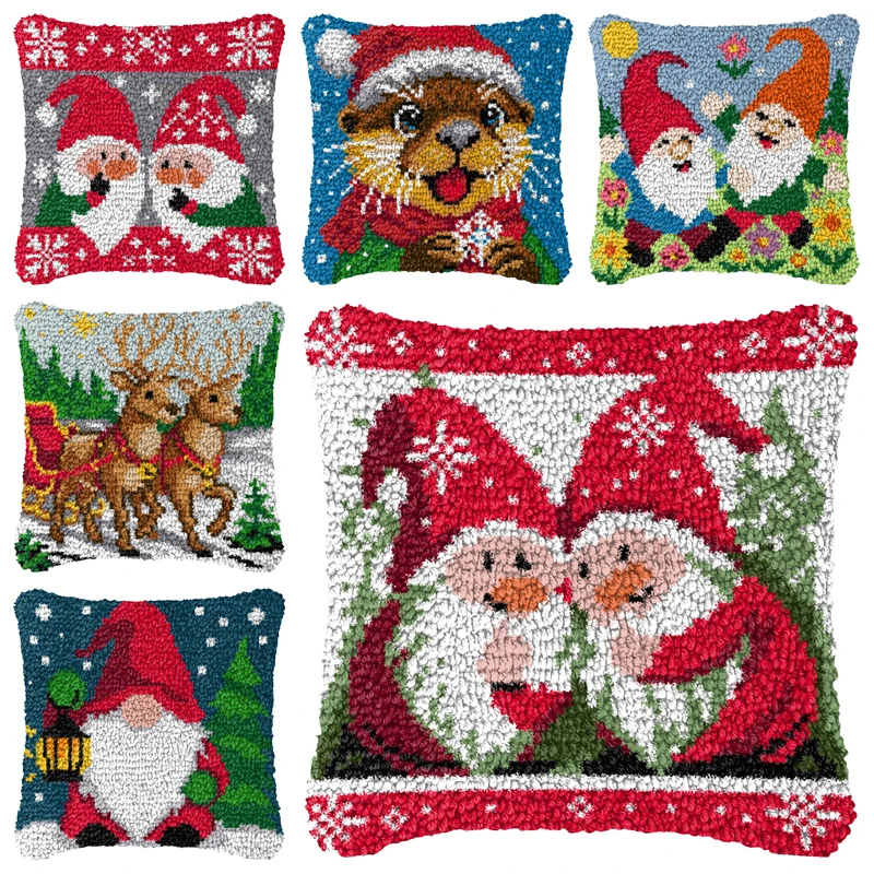 Kit de cojín navideño con motivos de gnomo