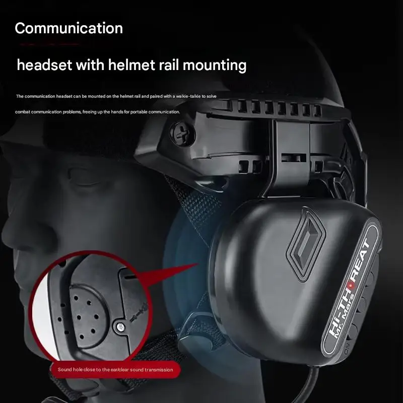 Casco táctico infantil con auriculares comunicación y walkie-talkie - imagen 3