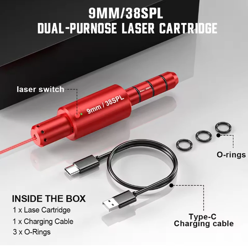 Modo de luz roja activado sobre el arma