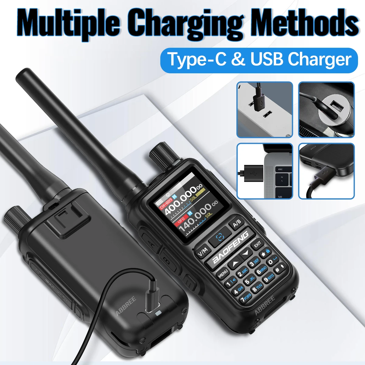 Baofeng walkie talkie mini Bluetooth con programación USB-C - imagen 4