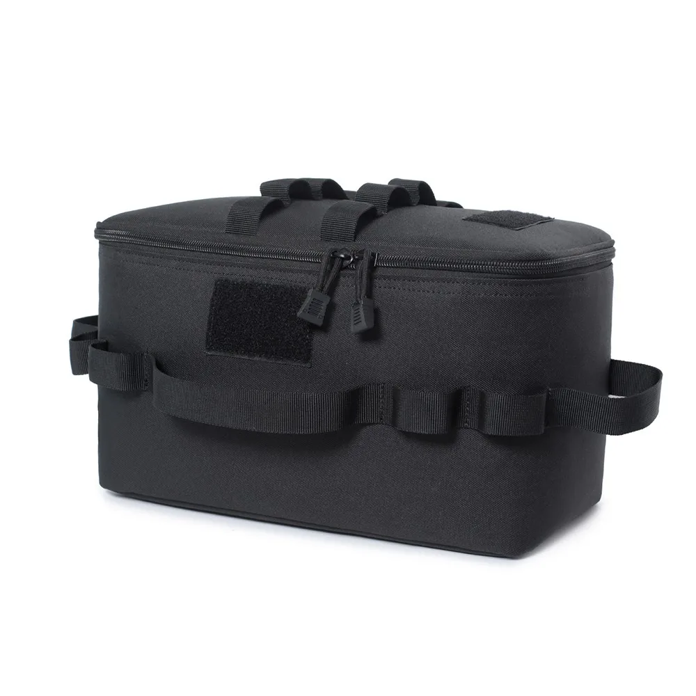 Bolsa de almacenamiento para acampada de nailon 600D en uso