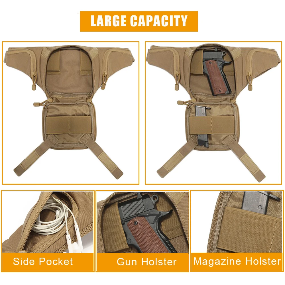 Riñonera táctica MOLLE impermeable para actividades al aire libre - imagen 5
