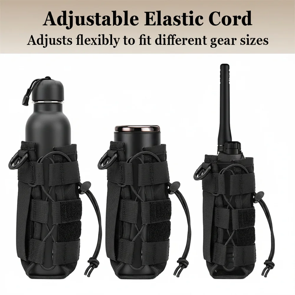 Bolsa táctica MOLLE ajustable para botella de agua, funda radio - imagen 3