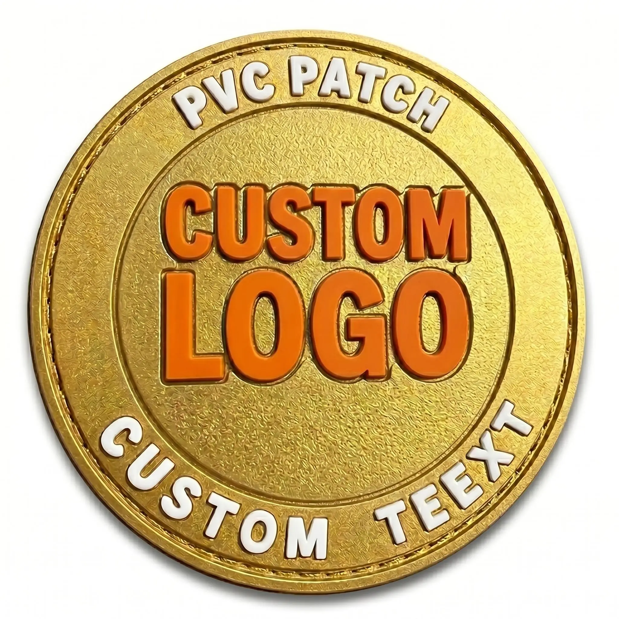 Parche táctico PVC 3D redondo personalizado con velcro suave - imagen 2
