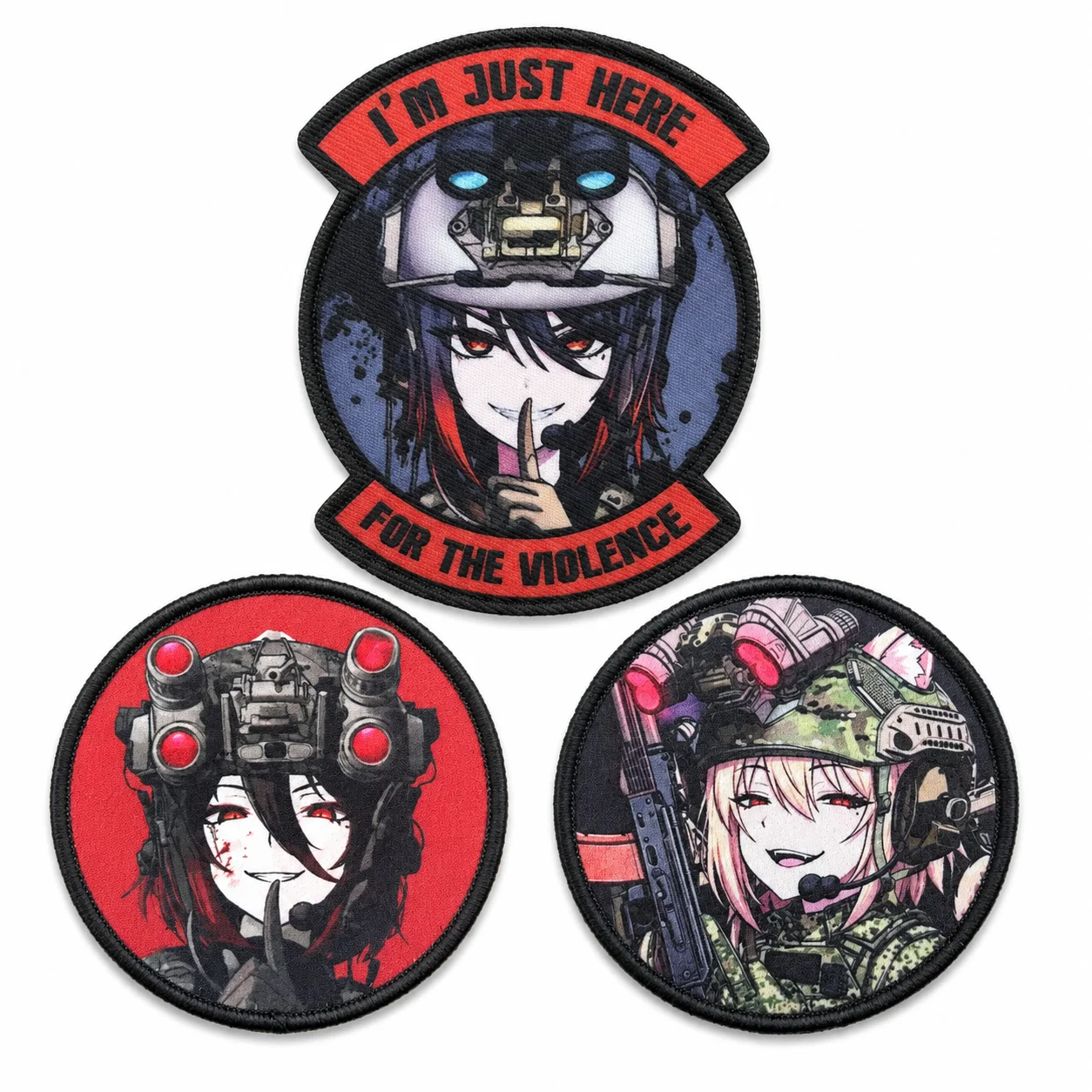 Parche táctico de anime militar con velcro para mochila y casco - imagen 2