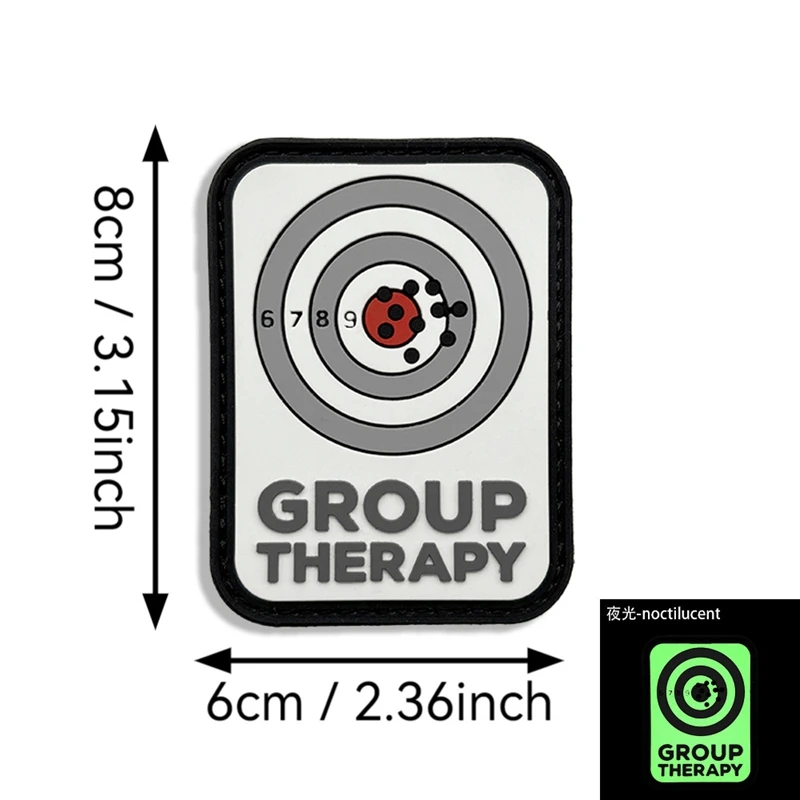 Parche táctico PVC gancho y bucle insignia moral centro de tiro