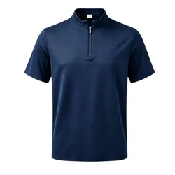 Camiseta técnica de secado rápido transpirable con media cremallera